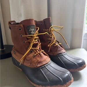 G.H. Bass | Dark Brown and Tan Duck Boots | Size 8